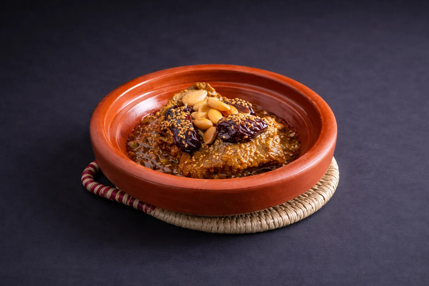 Tajine marocchino di manzo con prugne in agrodolce — La Maison Bleue